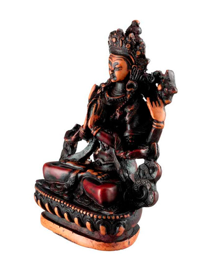 Statue Chenrezig en Résine Bicolore – Artisanat Bouddhiste du Népal