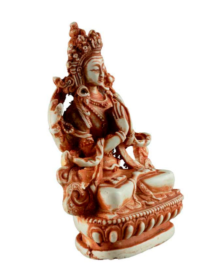 Statue Chenrezig en Résine Patinée – Avalokiteshvara Bouddhiste du Népal