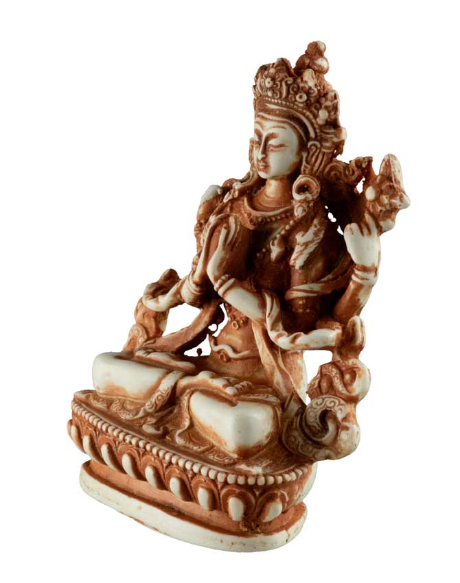 Statue Chenrezig en Résine Patinée – Avalokiteshvara Bouddhiste du Népal