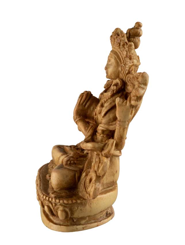 Statue Chenrezig en Résine Marron Clair – Artisanat Bouddhiste du Népal