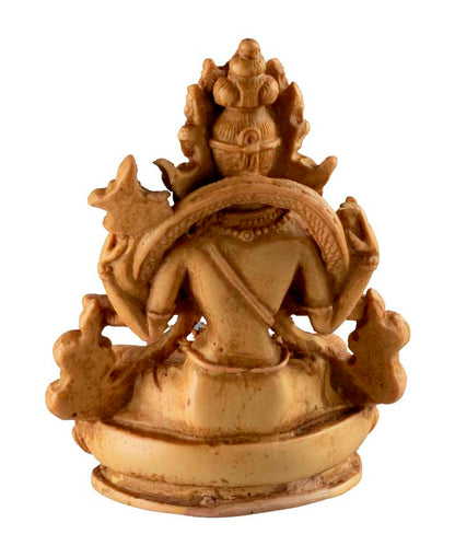 Statue Chenrezig en Résine Marron Clair – Artisanat Bouddhiste du Népal