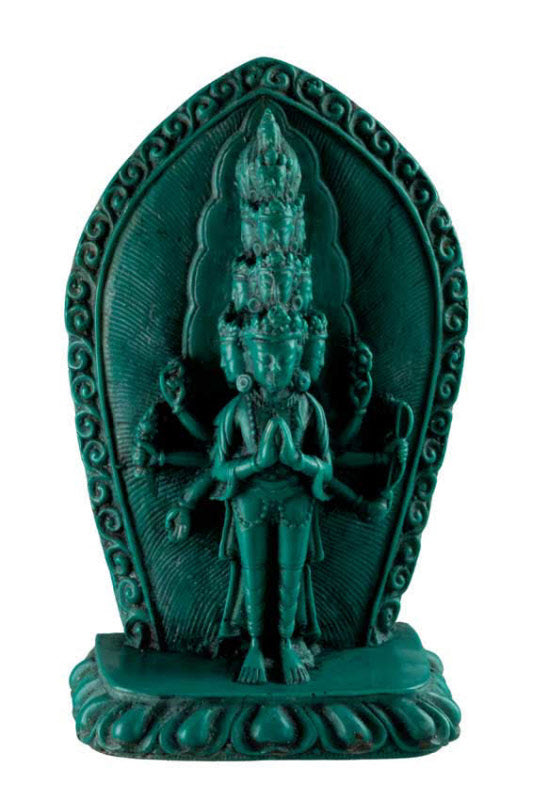 Statuette Avalokiteshvara Tchenrezi en Résine – Artisanat Bouddhiste du Népal