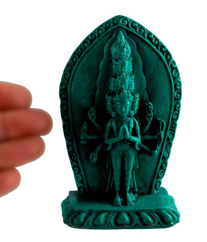 Statuette Avalokiteshvara Tchenrezi en Résine – Artisanat Bouddhiste du Népal