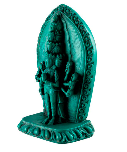 Statuette Avalokiteshvara Tchenrezi en Résine – Artisanat Bouddhiste du Népal