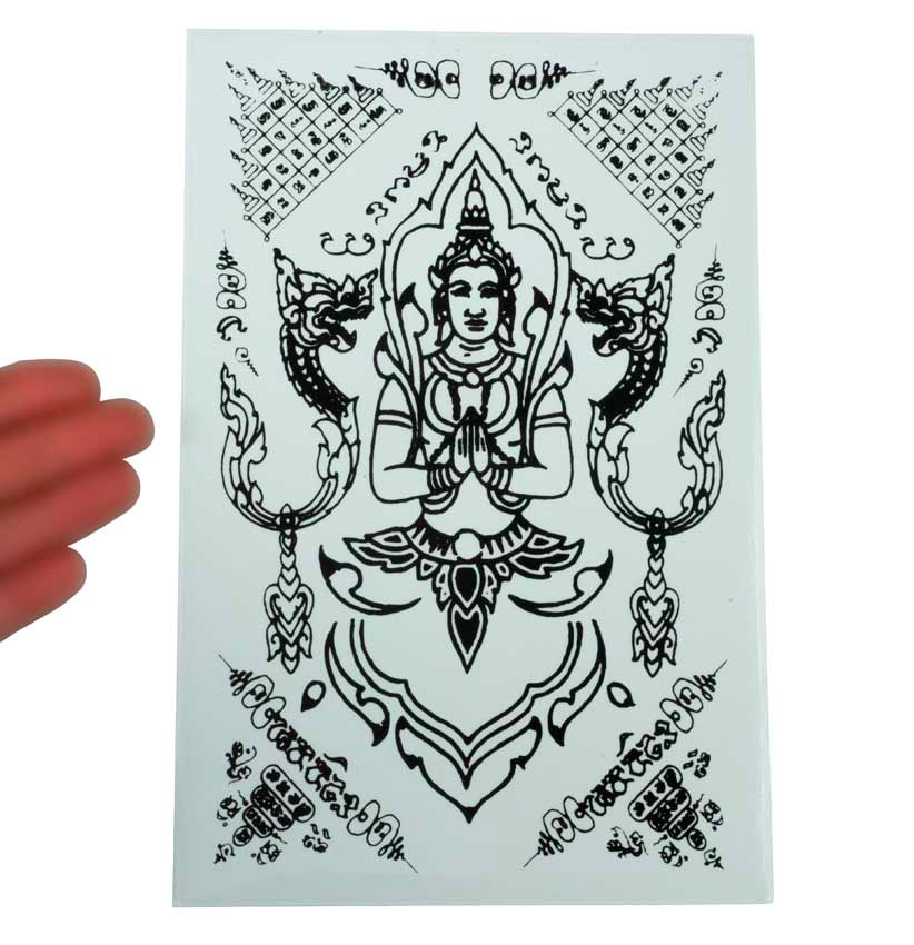 Stickers Bouddha Thaïlande – Autocollant Sak Yant en Vinyle Transparent