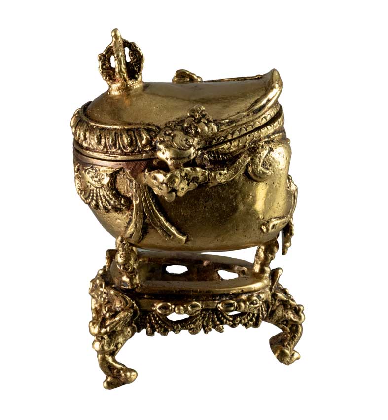 Kapala Tibétain en Laiton – Coupe Rituelle Bouddhiste Tantrique