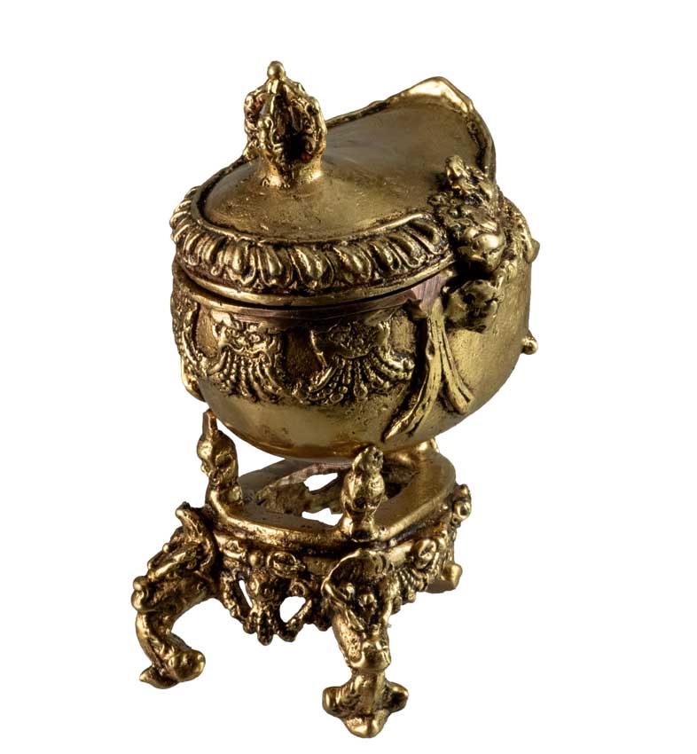 Kapala Tibétain en Laiton – Coupe Rituelle Bouddhiste Tantrique