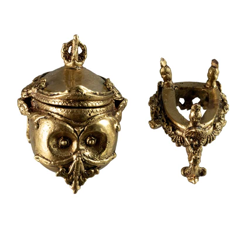Kapala Tibétain en Laiton – Coupe Rituelle Bouddhiste Tantrique