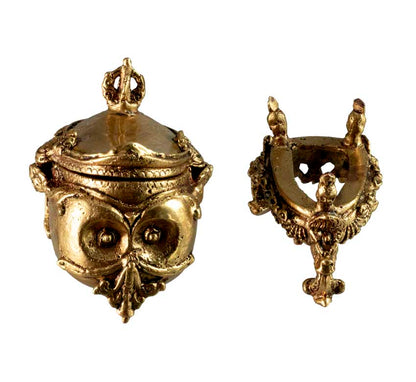 Kapala Tibétain en Laiton – Coupe Rituelle Bouddhiste Tantrique