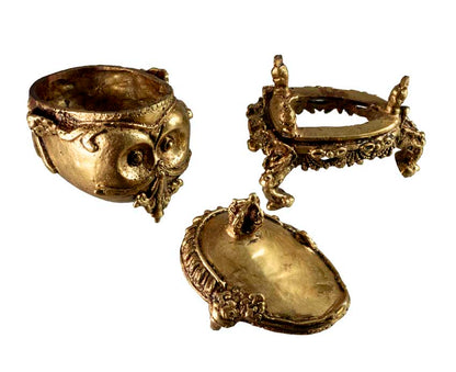 Kapala Tibétain en Laiton – Coupe Rituelle Bouddhiste Tantrique