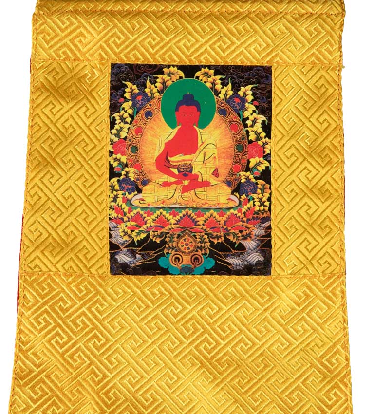 Thangka Miniature Bouddha Amitabha – Art Spirituel Du Népal