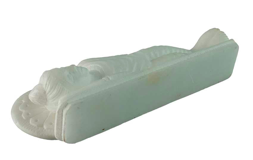 Statue Bouddha Nirvana En Marbre Blanc – Artisanat Indien Symbole D’Éveil