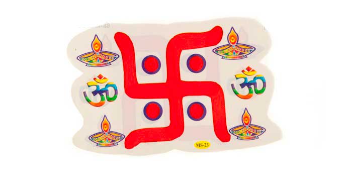 Autocollant Sticker Papier Hindou – Om Svastika