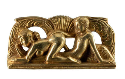 Statuette Kamasutra En Laiton – Sculpture Artisanale Indienne