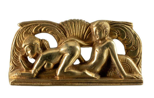 Statuette Kamasutra En Laiton – Sculpture Artisanale Indienne
