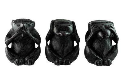 3 Singes De La Sagesse En Résine – Artisanat Népalais