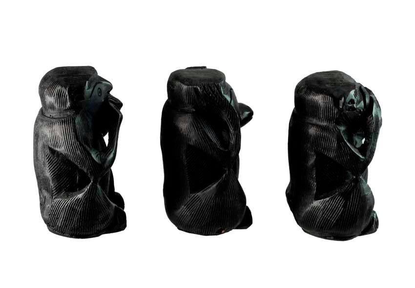 3 Singes De La Sagesse En Résine – Artisanat Népalais