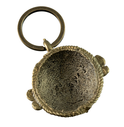 Porte-Clés Original Tribal – Visage Indien en Laiton