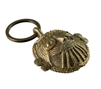 Porte-Clés Original Tribal – Visage Indien en Laiton