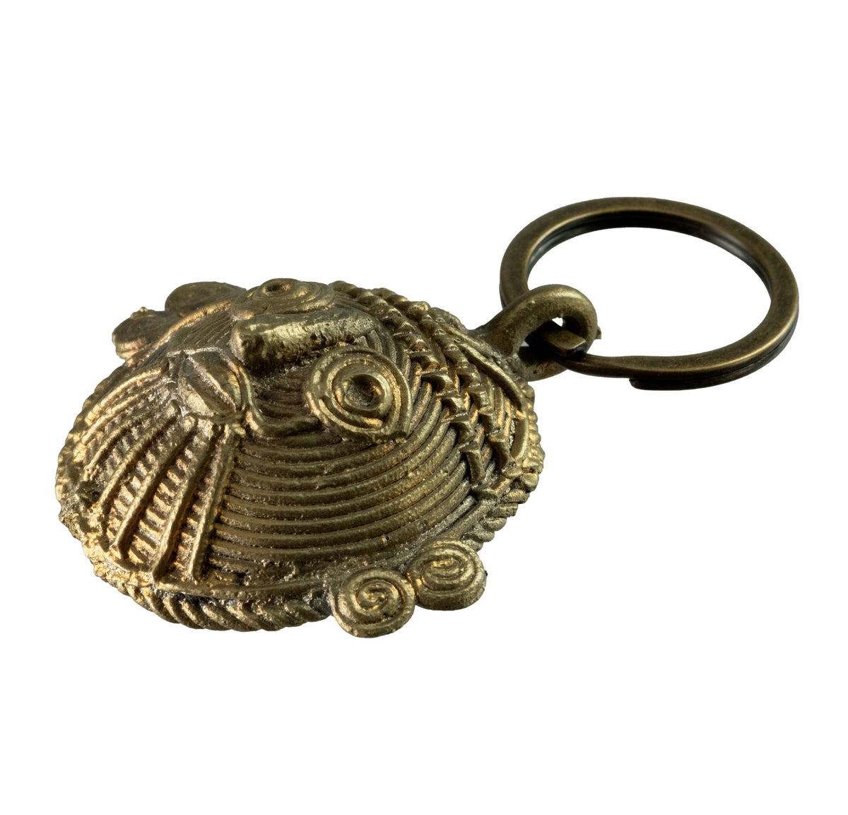 Porte-Clés Original Tribal – Visage Indien en Laiton