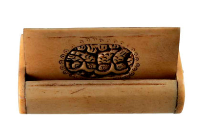 Boîte À Grillon Rectangulaire En Os – Motif Chouettes Artisanat Chinois