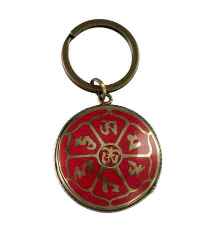 Porte-Clés Om Tibétain et Om Mani Padme Hum – Bijou de Sac Népalais