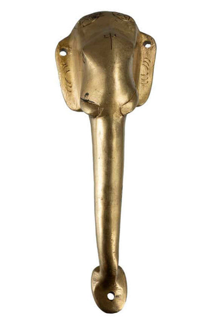 Poignée De Porte Éléphant En Alliage De Cuivre – Artisanat Indien