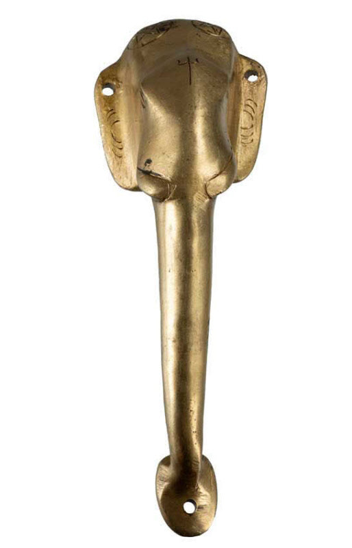 Poignée De Porte Éléphant En Alliage De Cuivre – Artisanat Indien