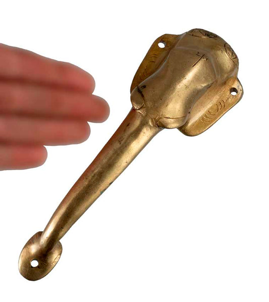 Poignée De Porte Éléphant En Alliage De Cuivre – Artisanat Indien