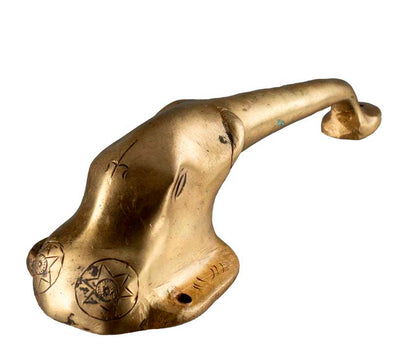 Poignée De Porte Éléphant En Alliage De Cuivre – Artisanat Indien