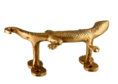 Poignée De Porte Lézard En Alliage De Cuivre – Artisanat Indien
