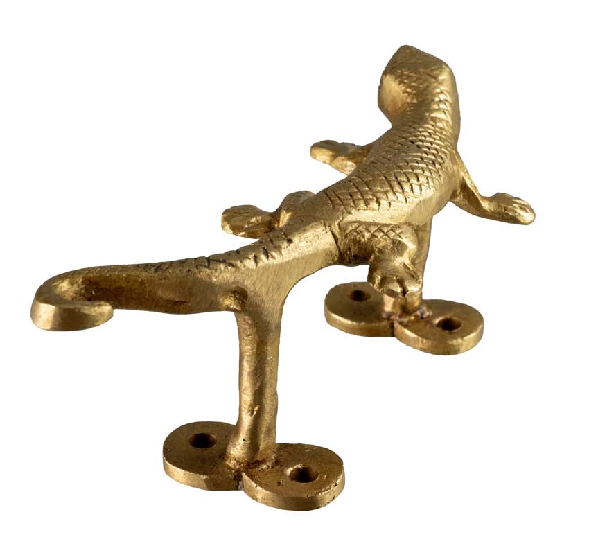 Poignée De Porte Lézard En Alliage De Cuivre – Artisanat Indien