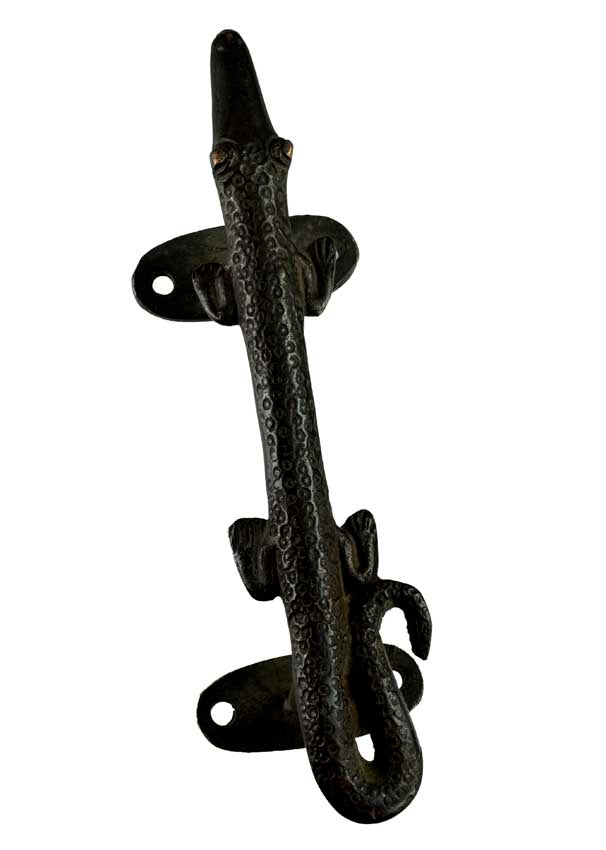 Poignée De Porte Crocodile En Alliage De Cuivre – Accessoire Artisanal Indien