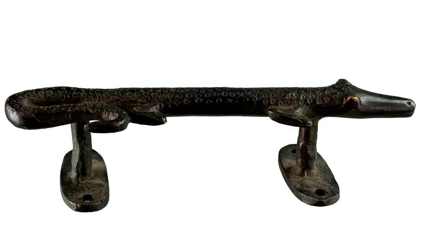 Poignée De Porte Crocodile En Alliage De Cuivre – Accessoire Artisanal Indien