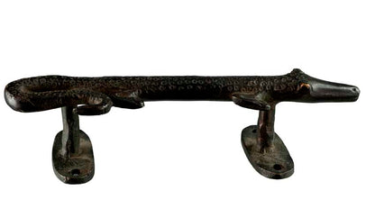 Poignée De Porte Crocodile En Alliage De Cuivre – Accessoire Artisanal Indien