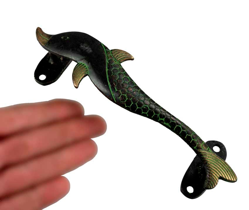 Poignée De Porte Poisson En Alliage De Cuivre – Artisanat Indien