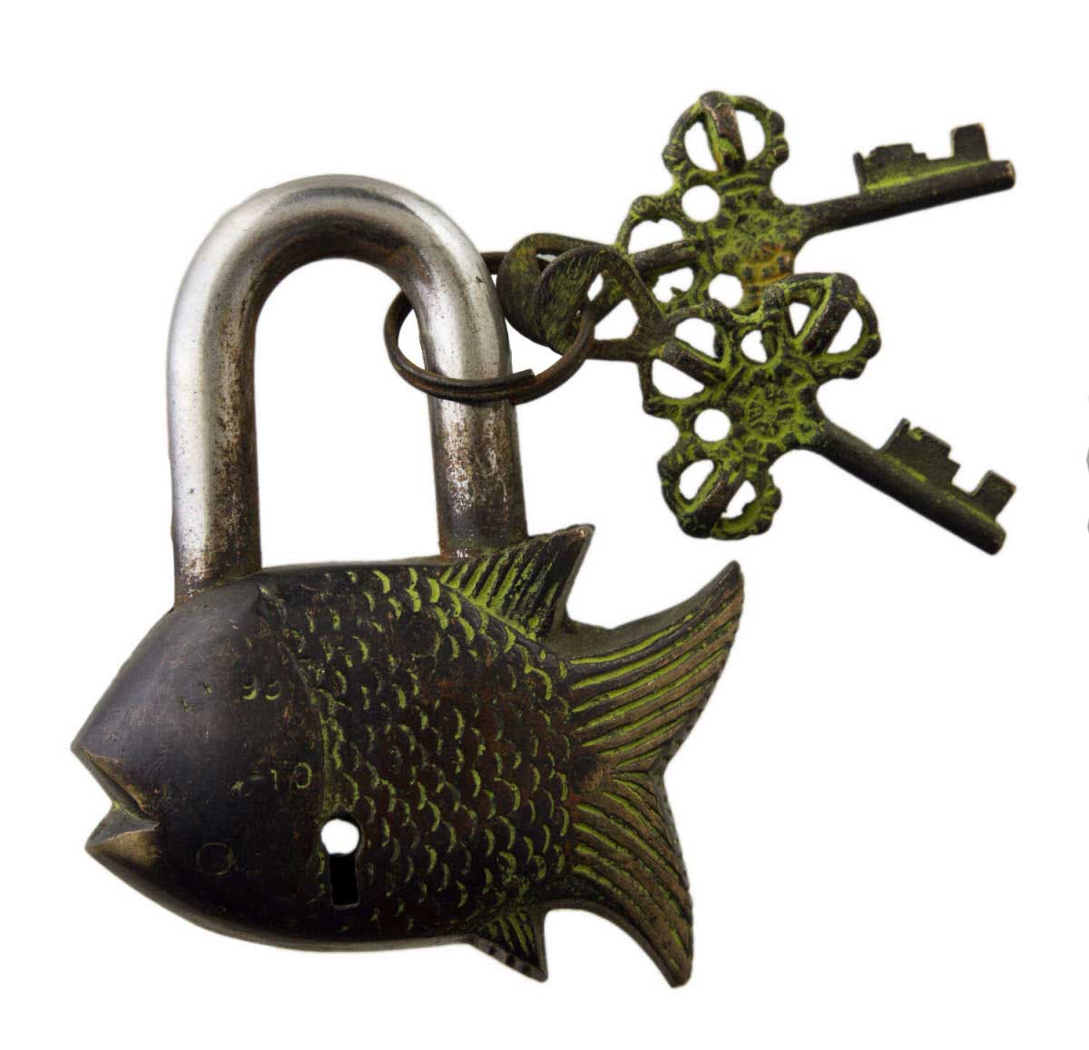 Cadenas Décoratif En Forme De Poisson En Laiton – Artisanat Du Népal