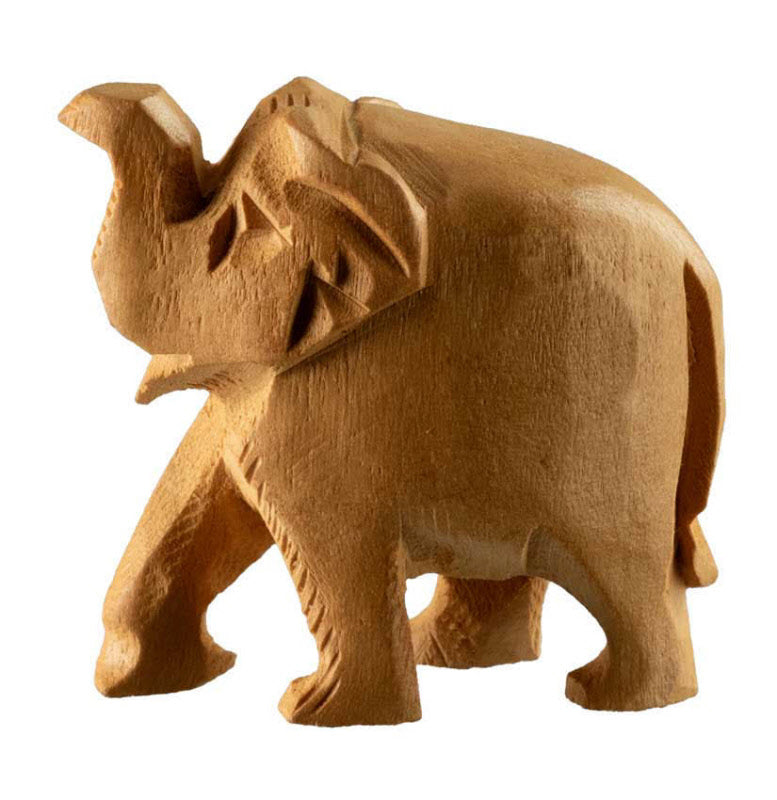 Statuette Éléphant En Bois – Artisanat Indien