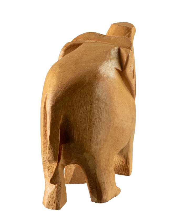 Statuette Éléphant En Bois – Artisanat Indien