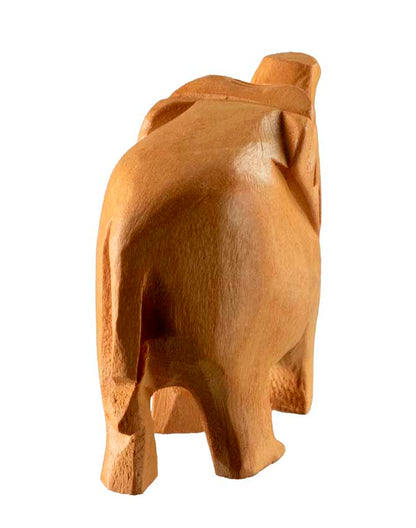 Statuette Éléphant En Bois – Artisanat Indien