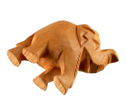 Statuette Éléphant En Bois – Artisanat Indien