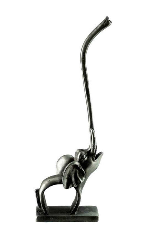 Porte-Bague Éléphant En Métal – Trompe En L’Air, Artisanat Grec