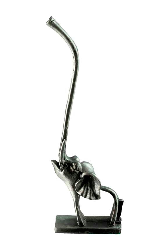 Porte-Bague Éléphant En Métal – Trompe En L’Air, Artisanat Grec
