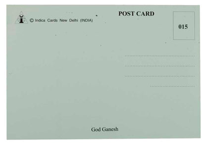 Carte Postale Ganesh Assis – Art Hindou Du Népal
