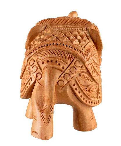 Statuette Éléphant En Bois – Artisanat Indien