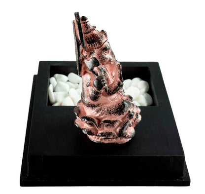 Porte-encens Ganesh en résine – support pour bâton d'encens avec figurine amovible