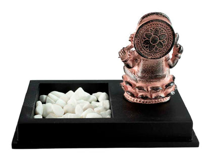 Porte-encens Ganesh en résine – support pour bâton d'encens avec figurine amovible