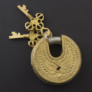 Cadenas Décoratif Rond Lakshmi Et Ganesh En Laiton – Artisanat Du Népal
