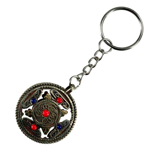 Porte-Clé Om Mandala Bouddhiste en Laiton – Artisanat Népalais