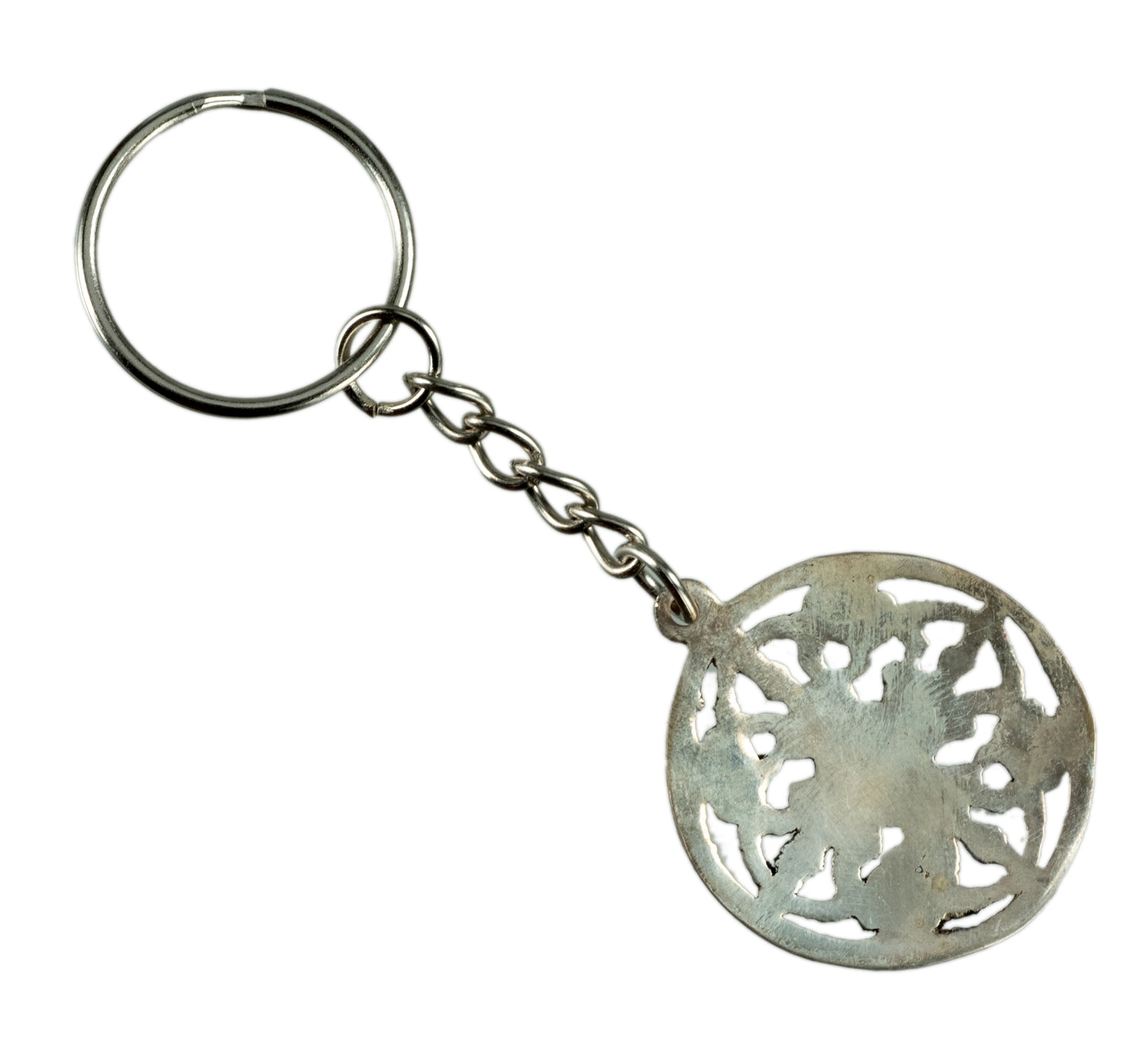 Porte-Clé Double Vajra Bouddhiste en Métal – Artisanat Népalais